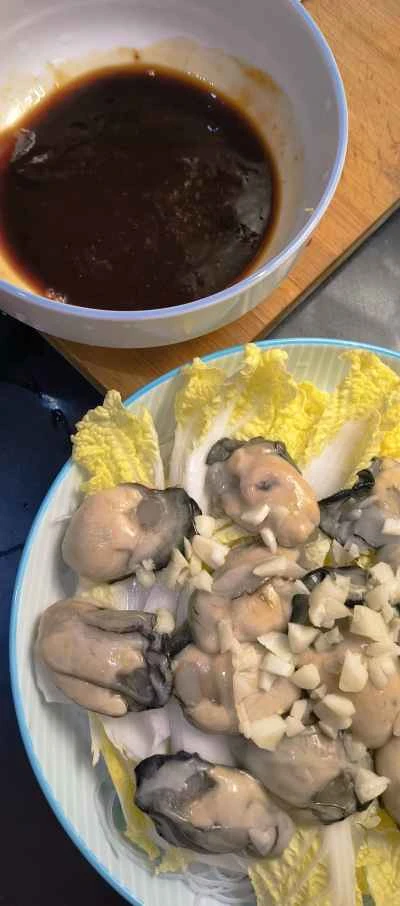 蒸し牡蠣のレシピ手順：3