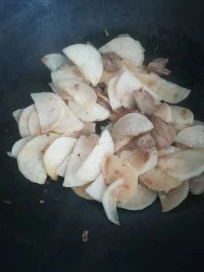 羊肉と水菜の炒め物の作り方：5