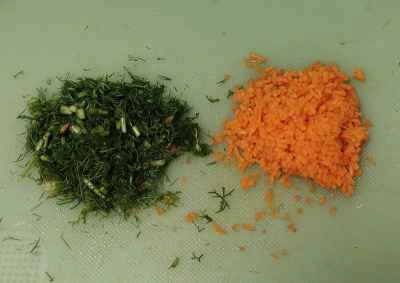 ニンジンとフェンネルの卵炒めの作り方：2