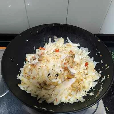 家庭風もち米とたけのこの炒め物レシピの手順：5