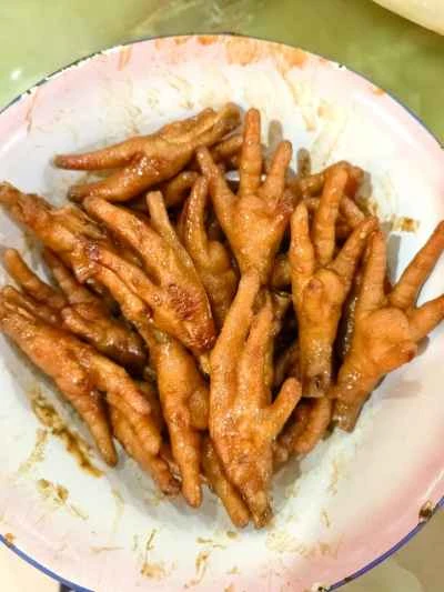 紅莱鶏足のレシピ