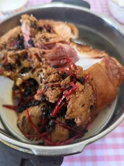 蒸し豚足のレシピ手順：4