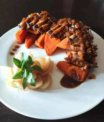 サツマイモと鴨の胸肉の作り方：12