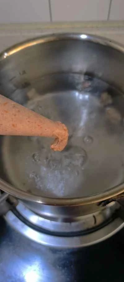 ヤムイモと牛肉の団子を作る手順：4