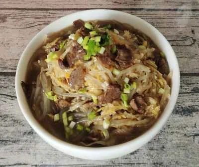 春雨とザワークラウト入りラムシチューのレシピ