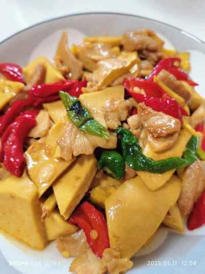 豚肉と鶏肉の炒め物（ベジタリアン）の作り方：7