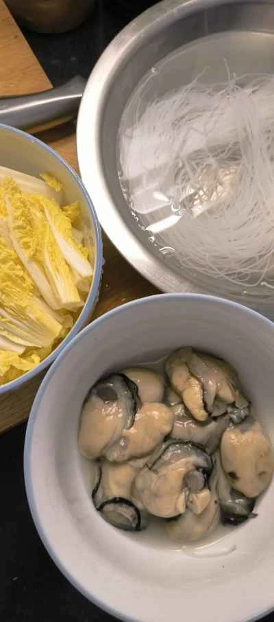 蒸し牡蠣のレシピ手順：1