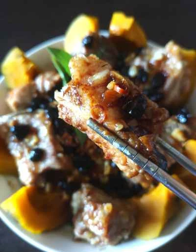 ベビーカボチャ入り蒸し豚スペアリブのレシピ