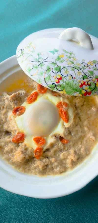 ミートローフ入り蒸し卵のレシピ