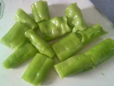 椎茸とピーマンの煮豆腐の作り方：2