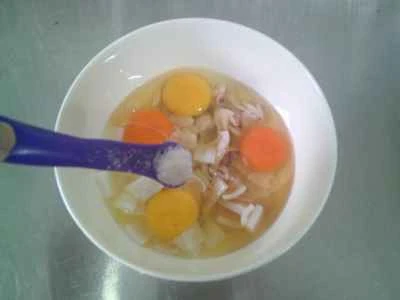 イカとスクランブルエッグの作り方：8