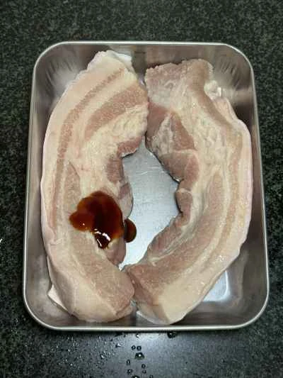 オルレアン風ハニーグレーズポークベリーの作り方：2