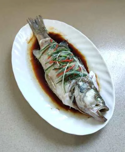 蒸しスズキのレシピ手順：11