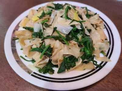 乾燥豆腐シート入りナズナ炒めの作り方：7