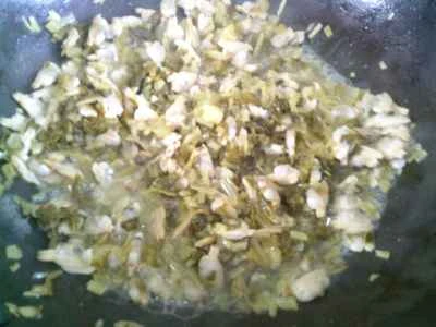 アサリと漬物炒めの作り方：6