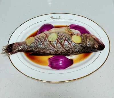 蒸しスズキのレシピ手順：2