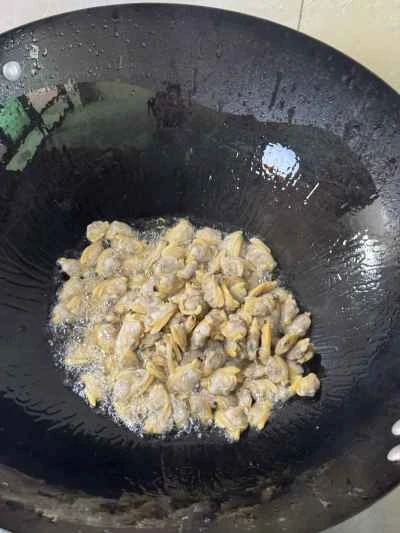 ネギとアサリの炒め物の作り方：6