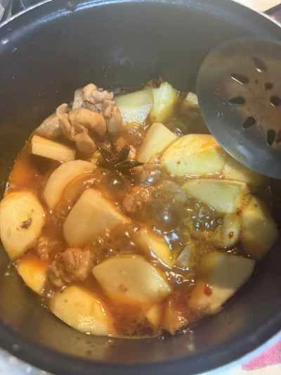 タロイモと鶏肉のシチューの作り方：7