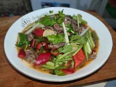 鶏のハツのスパイシー炒めのレシピ