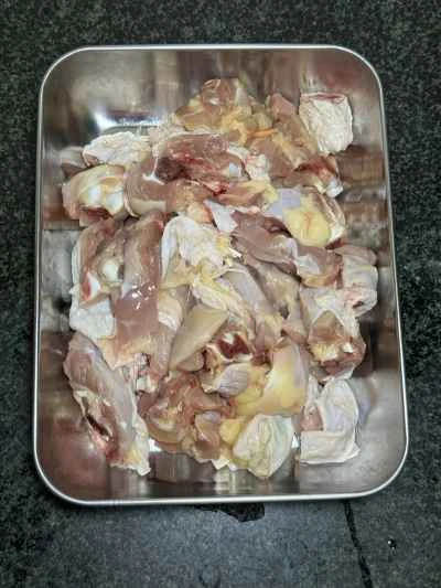 鶏もも肉のネギ煮込みの作り方：1