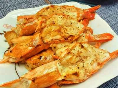 ニンニク風味のブラックタイガーエビの作り方：6