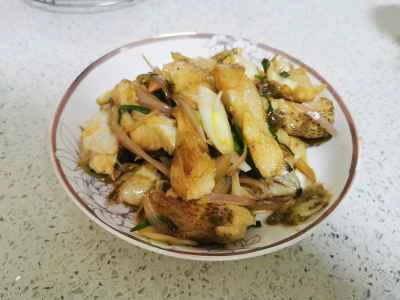 スズキのネギ炒めの作り方：13