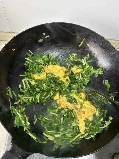春ニラ入り卵炒めの作り方：7
