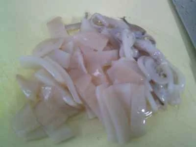 イカと大根の炒め物の作り方：3