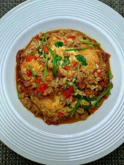 刻んだ唐辛子、ひき肉、卵を作る手順：14