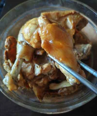 蒸し鶏と栗のレシピ