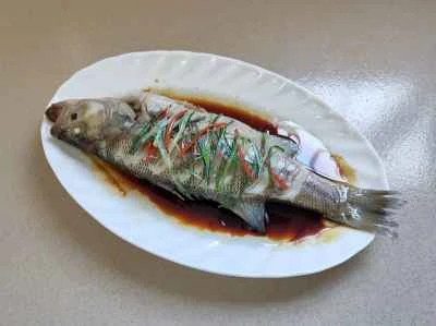 蒸しスズキのレシピ