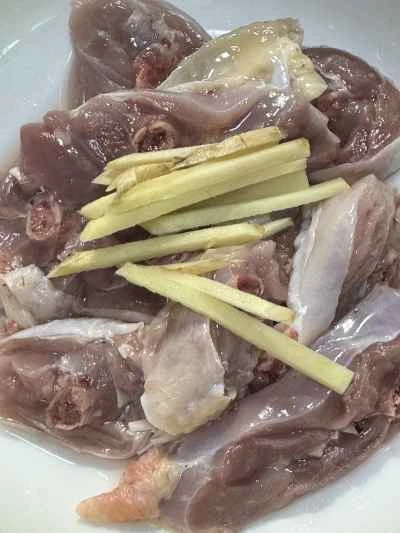 蒸し鶏と栗のレシピ手順：4