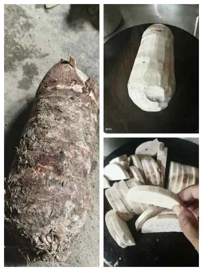 塩漬けカラシナとタロイモを使った豚バラ肉の煮込みの作り方：12