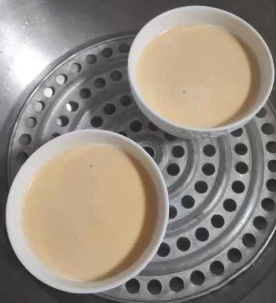 牛乳入り蒸し卵のレシピ手順：5