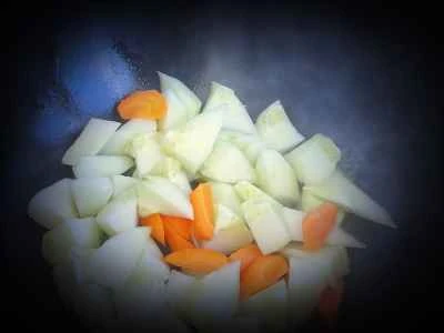 キュウリ入りスクランブルエッグの作り方：5