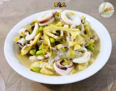 3種類の魚介類と塩野菜の炒め物のレシピ