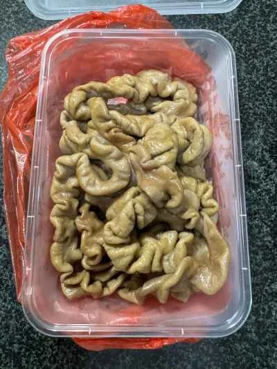 豚腸の乾鍋煮込みの作り方：1