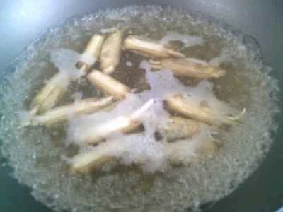 ヘチマとアサリの炒め物の作り方：5