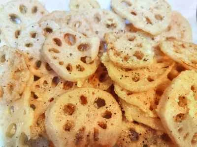 カリカリ揚げレンコンスライスのレシピ