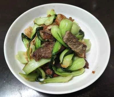 上海白菜と豚肉の炒め物の作り方：6