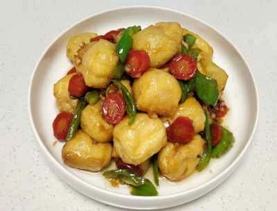 豆腐パフ炒めの作り方：7