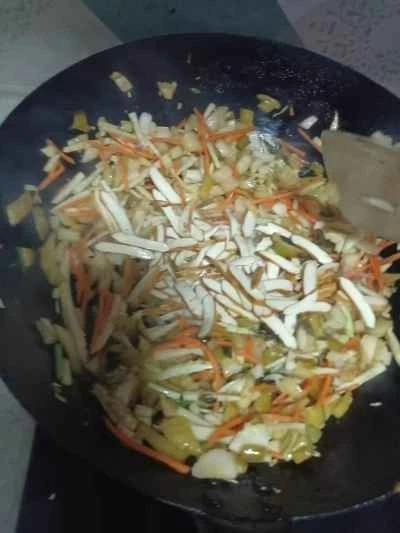 冬のシーフード炒めレシピの手順：6