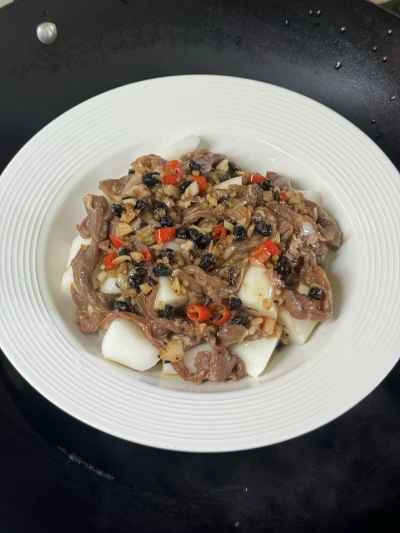 蒸し牛肉と米麺のロールを作る手順：9